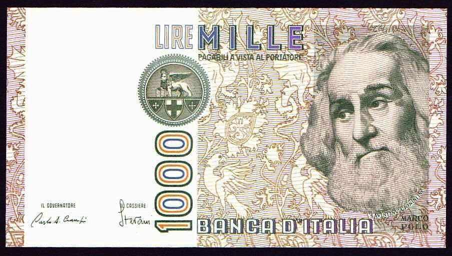 Banknoten: 1000 Lire 1982 UNZ – Gebraucht aus Flamatt von samowarow 2