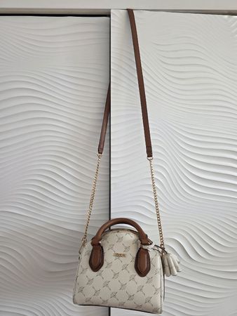 Handtasche JOOP Leder Muster beige braun guter Zustand