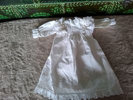 Süsses,altes,Vintage Puppenkleidchen aus Baumwolle & Spitzen