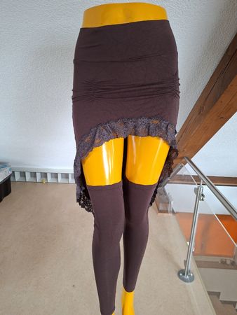 Liloo Rock mit Spitze, braun, Grösse M, Sommer-Look!