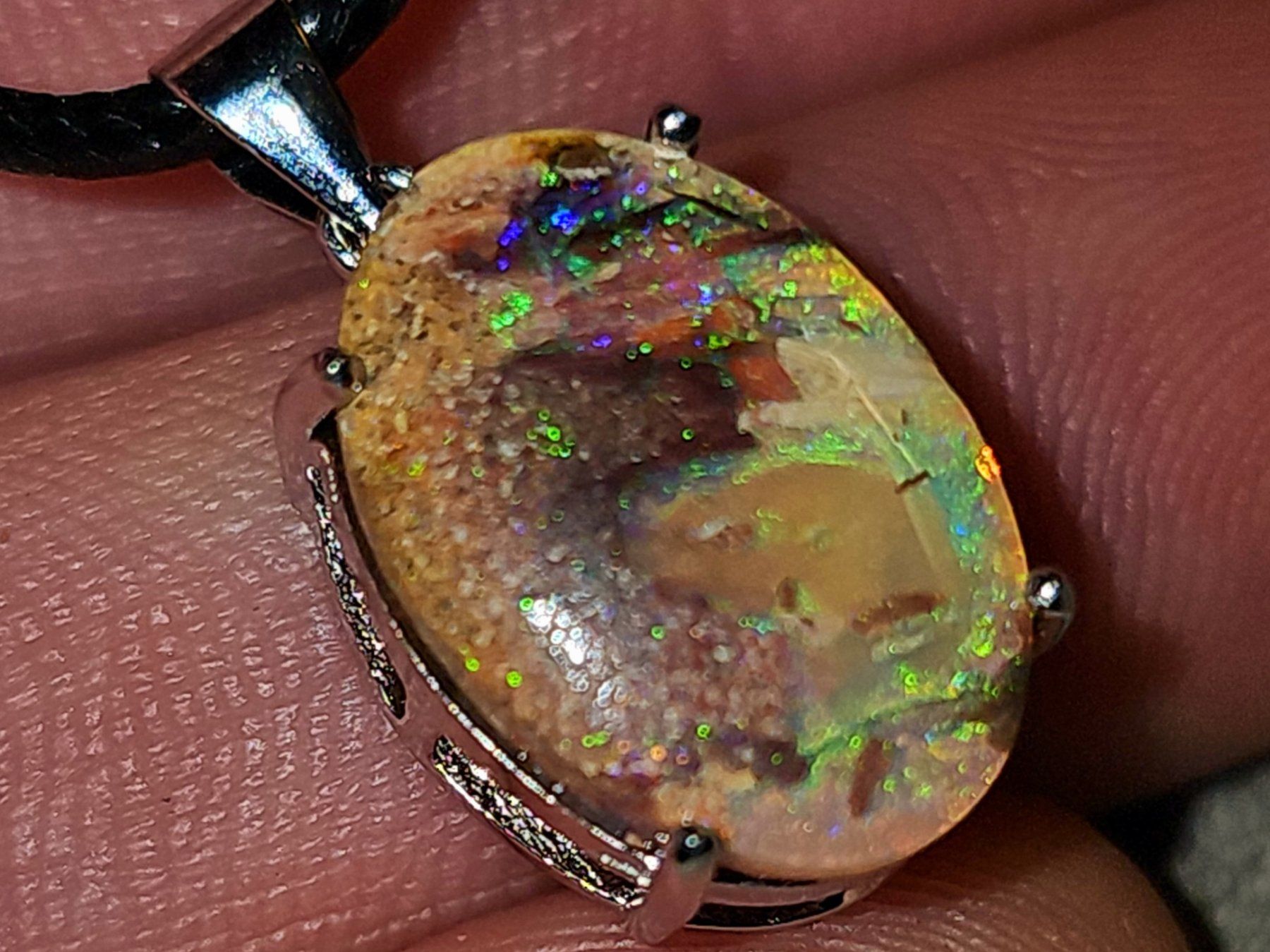 Pietre preziose: Australischer Boulder Opal Silber-Anhänger – Nuovo e nell'imballaggio originale da Uerkheim venduto da Winwinner 3