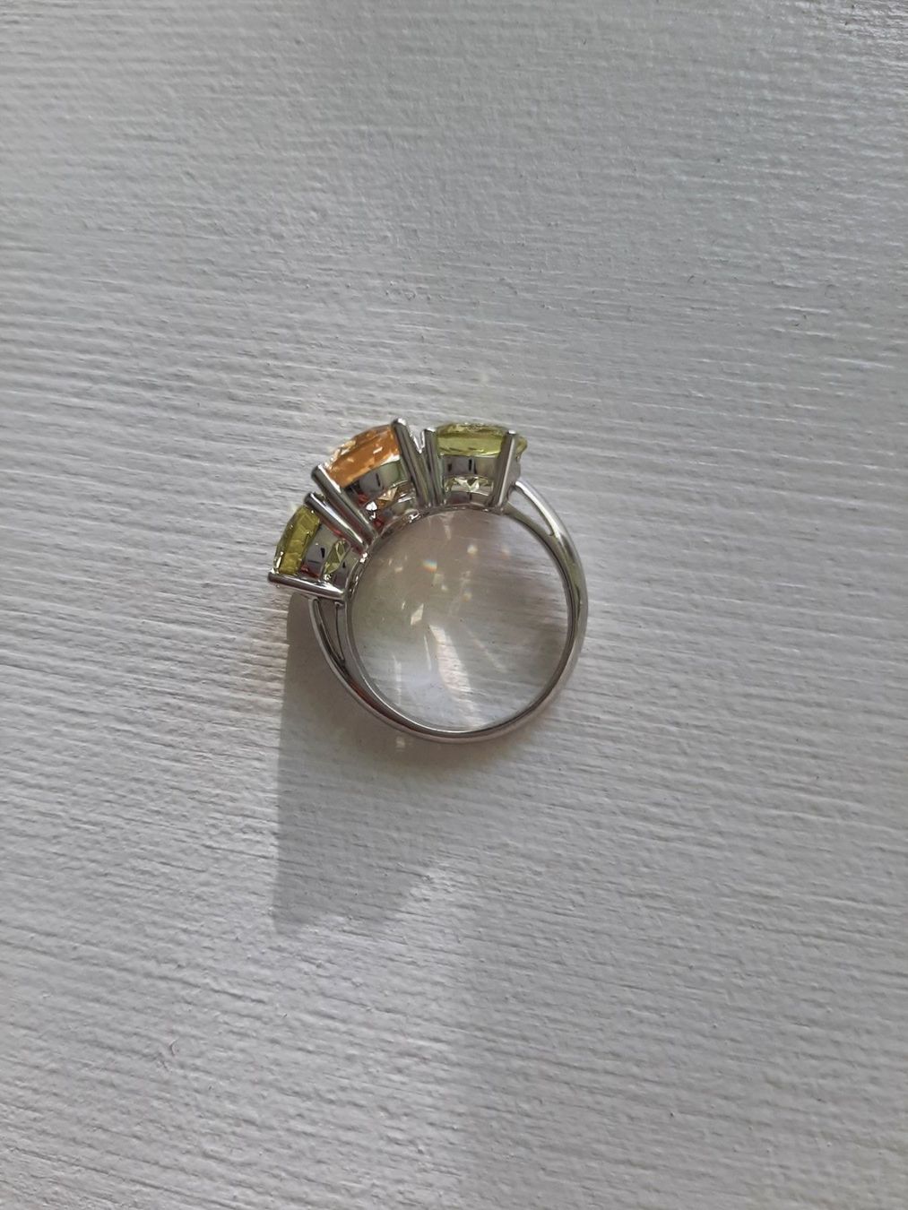 Anelli: Ring 18K Weissgold mit Citrinen – Usato da Volketswil venduto da ronbons 6