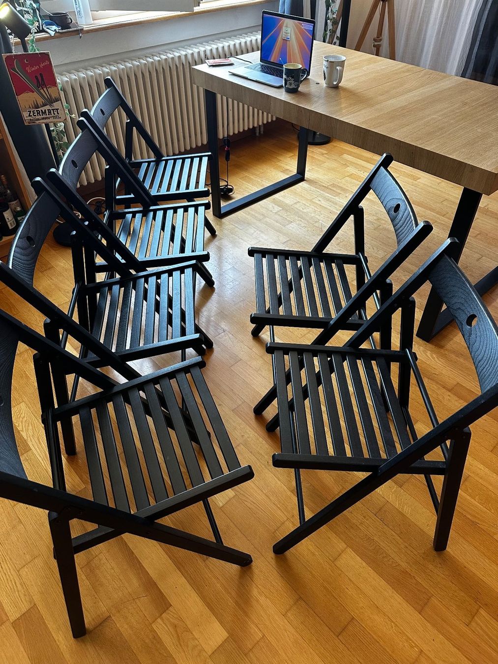 Ikea Stühle: Ikea TERJE Folding chair. Black – Gebraucht aus Zürich von shobuxtreme 3