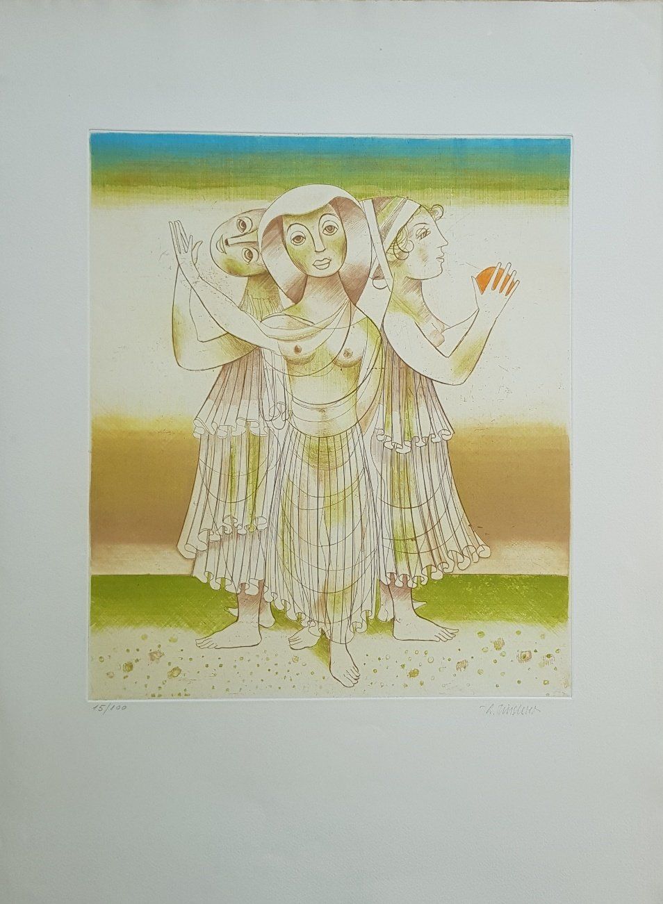 Grafica & Litografie: Alfred Finsterer -  1908 - 1996 Stuttgart   -  German Art – Usato da Horw venduto da Kunstreich7 4