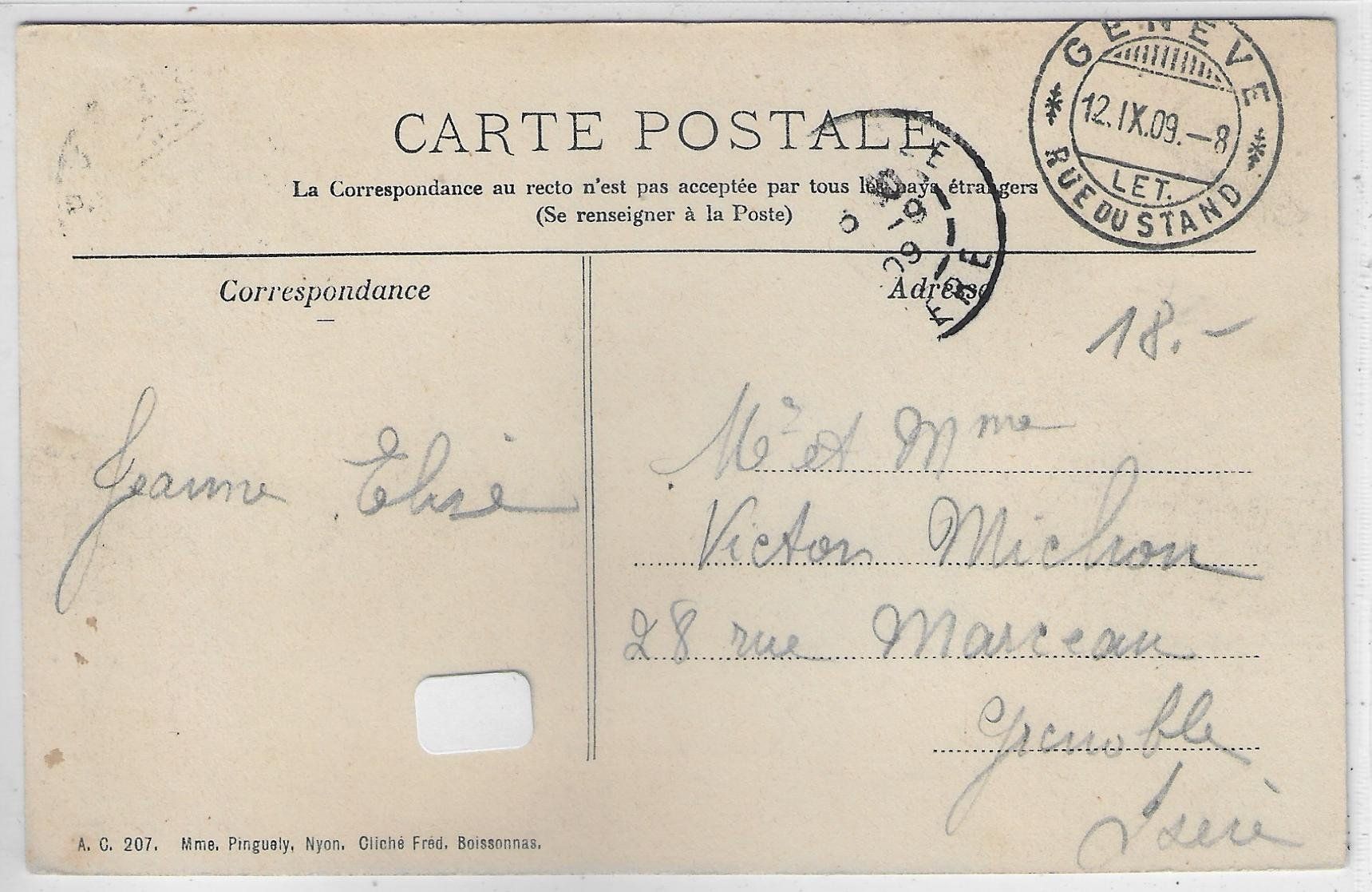 Cartoline postali: Nyon - Vue generale – Usato da Ettingen venduto da Kartenplanet 1