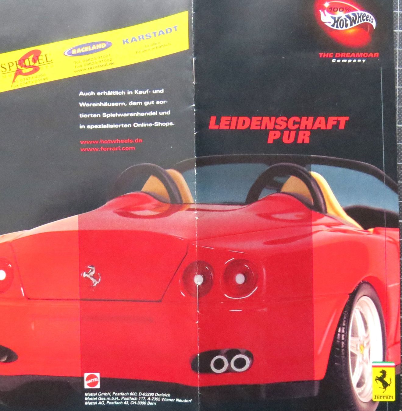 Hot Wheels Modellautos: Kleiner Hot Wheels Ferrari Prospekt – Neu (gemäss Beschreibung) aus Ettingen von campione_1