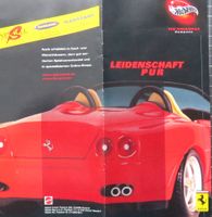 Kleiner Hot Wheels Ferrari Prospekt