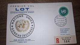LOT Geneve - Varsovie 07.04.1970