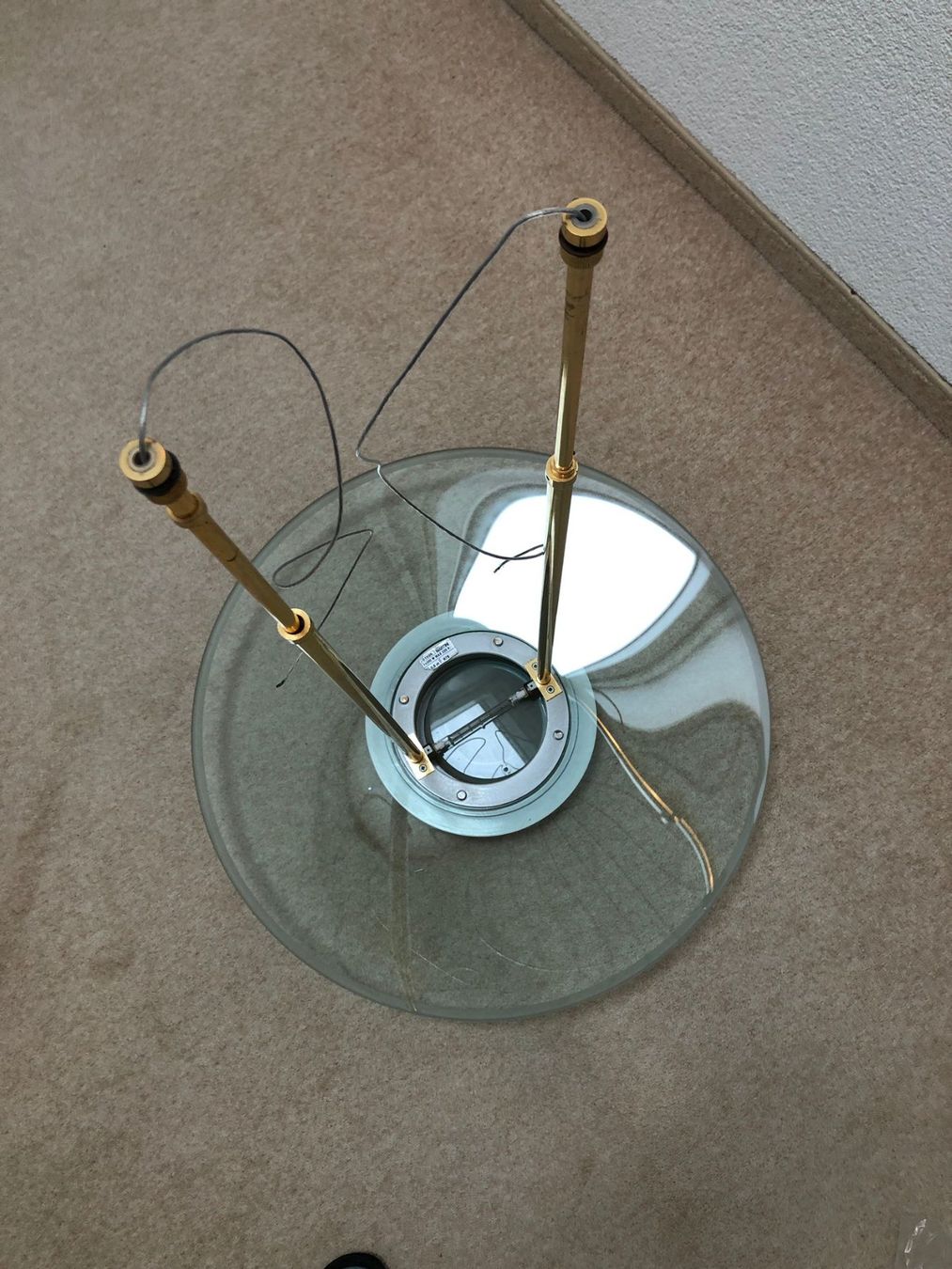 Lampadari & plafoniere: Schöne Deckenlampe aus Glas mit goldfarbenen Details – Usato da Affoltern am Albis venduto da mch_l8m6 2