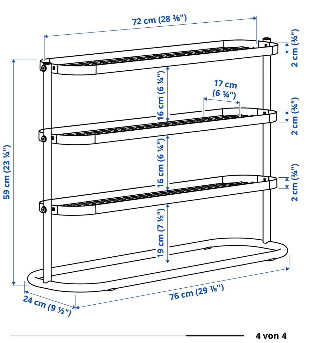 Ikea Scaffali: Ikea Schuhregal aus Metall – Nuovo (secondo la descrizione) da Oberbüren venduto da ste_g6x5 2