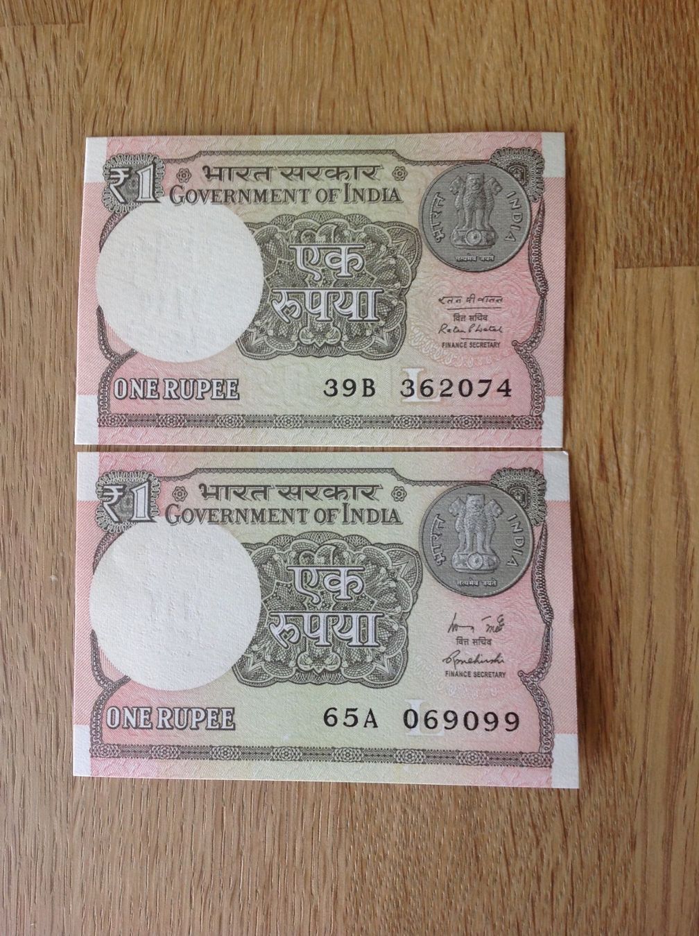 Banconote: Deux billets de l'Inde FAST UNC – Nuovo (secondo la descrizione) da Villars-sur-Glâne venduto da Graca03 1
