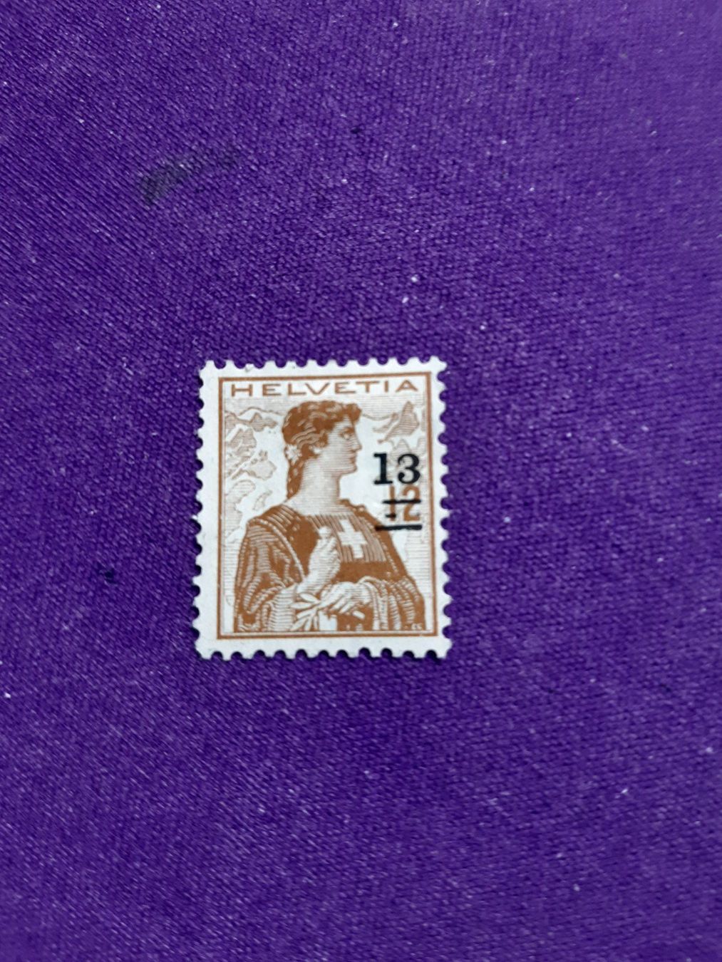 Alle Briefmarken: **Helvetia Brustbild 12/13 C. 1915, hellbraun – Neu (gemäss Beschreibung) aus Wangs von weisstannen01