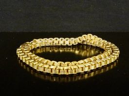 Vintage Kette Collier 42cm Gold 70er 80er 90er quadratisch