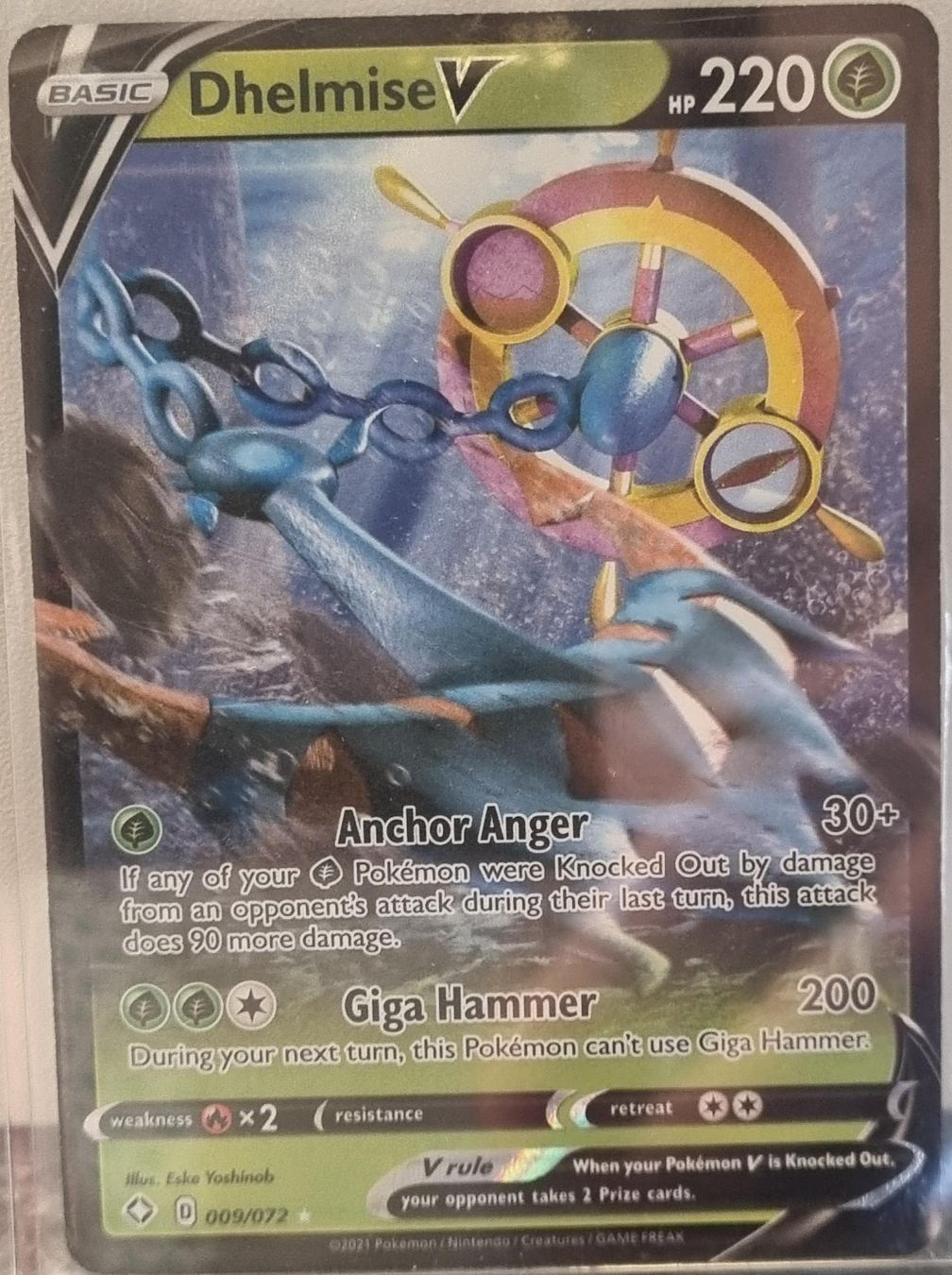 Pokémon Sammelbilder & Trading cards: Pokémon – Dhelmise V 🇺🇸 - SSH-9 - Sword & Shield – Gebraucht aus Bern von NeoSatoshi