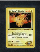 Lt. Surge's Pikachu - 1st edition Gym Challenge