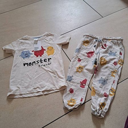 Baumwollset Monster - Hose & T-Shirt -Neu - Grösse 92