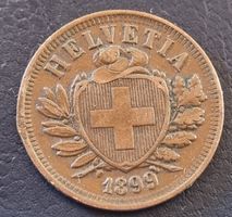 2 RAPPEN JAHR 1899 - SCHWEIZ