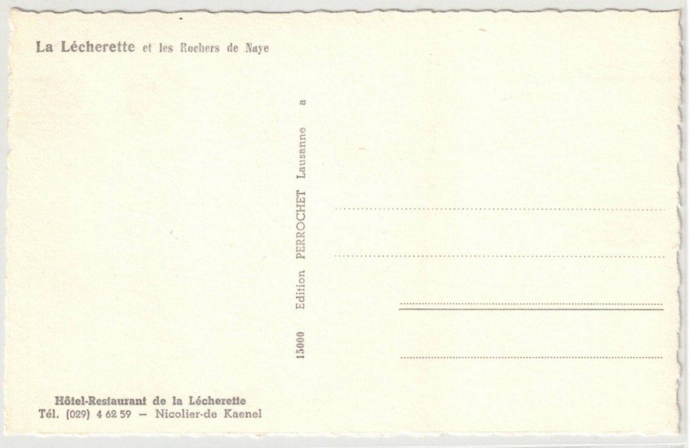 Cartoline postali: Col des Mosses -  Restaurant + Skilift Lécherette – Usato da Binningen venduto da Mountainrider 1