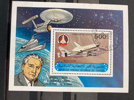 Komoren 1981 Block Eroberung Weltall Jumbo Space Shuttle ges