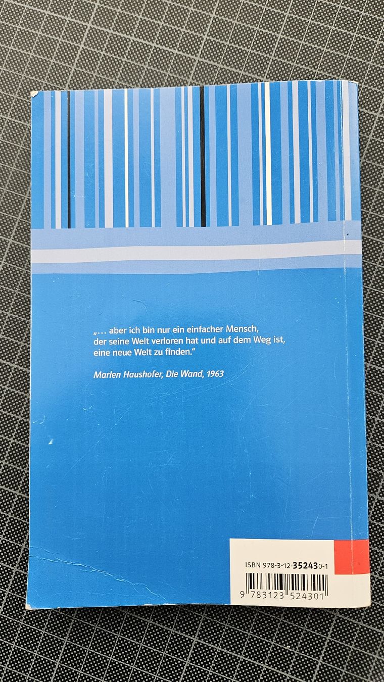 Libri: Die Wand - Marlen Haushofer - Klettverlag mit Materialien  – Usato da Dintikon venduto da Zaza_Lolo 1
