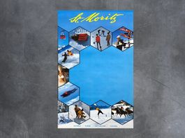Plakat St.Moritz Winteraktivitäten