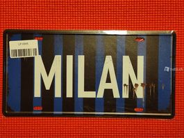 Blechschild Milan Mailand