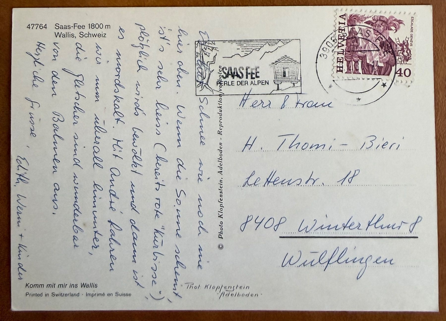 Cartoline postali: Saas - Fée - Car Postal - télécabine - Multi-vue – Usato da Lutry venduto da Ediego 1