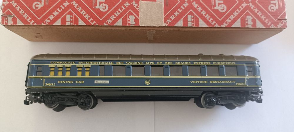 Joustra Car Trans-Europe – Autobus SAVIEM En Tôle – Boîte D'origine – Années 50