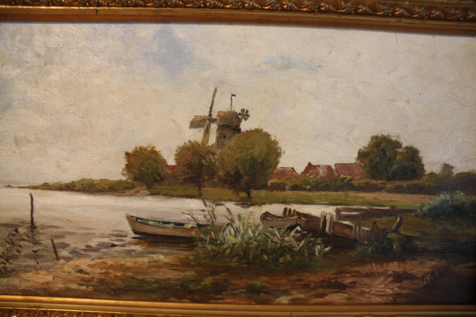 Dipinti: Landschaft von D.Sch. - signiert – Usato da Altstätten SG venduto da sulim 2