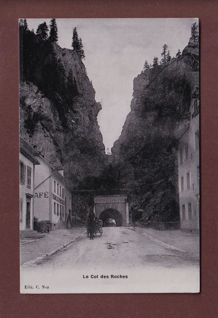 Cartoline postali: COL DES ROCHES - Attelages - 1912 surface glacée – Usato da Pully venduto da nicecards