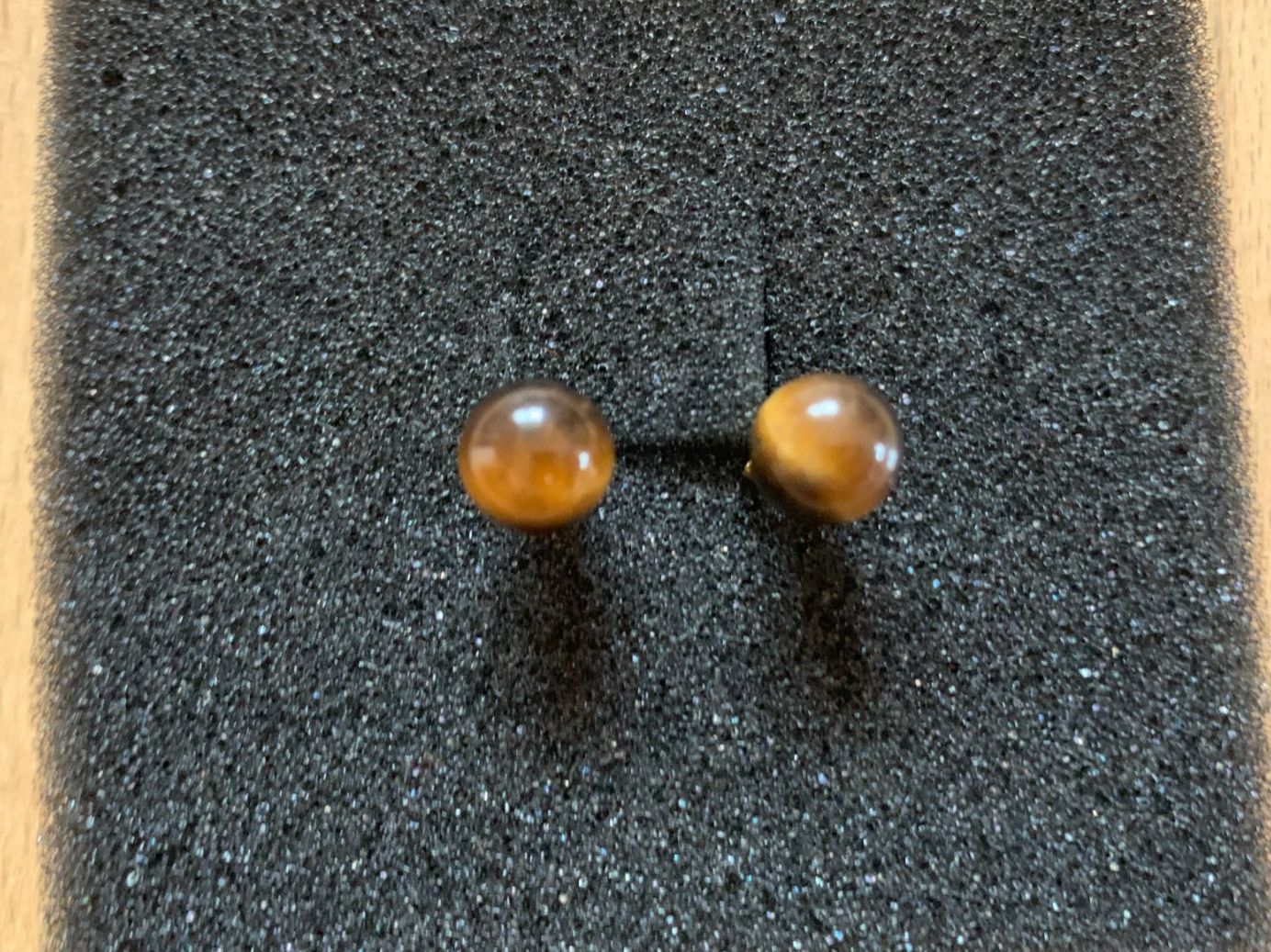 Ohrringe & -stecker: Ohrstecker Tigerauge, 9mm – Neu (gemäss Beschreibung) aus Worb von farben20zauber 1