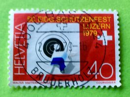 Nr.623 mit Stempel 50.Eidg. Schützenfest  Basel  ﻿  