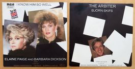 CHESS - 2 VINYL SINGLES (VG+/-)