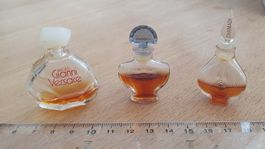 3 Parfüm Flakon Mini angebraucht,  Versace + Guerlain