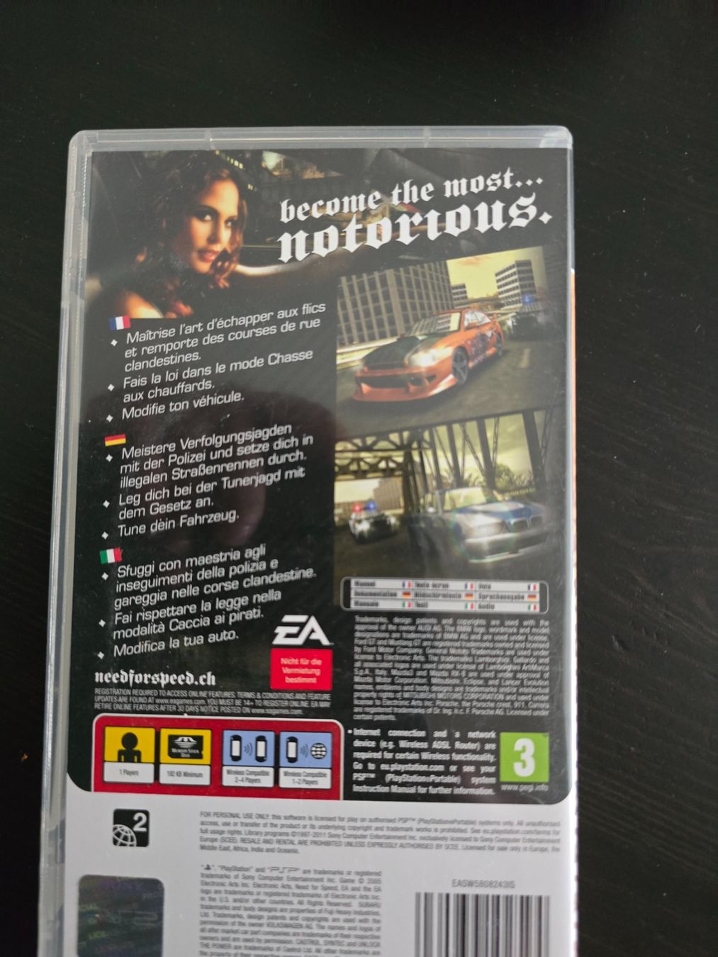 Giochi: Jeu PSP Need for Speed  Most Wanted – Usato da Tramelan venduto da Nirdan 2