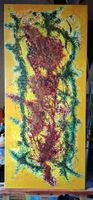 Gemälde " Herbstfeuer im Wald" handmade 40×90