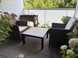 Outdoor Balcony Set – 2 Armchairs + Coffee Table