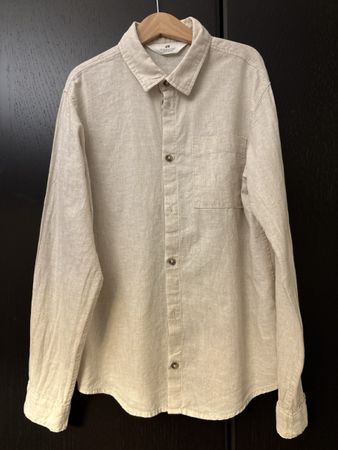 Hemd H&M Leinenmix Grösse 140 Beige neu
