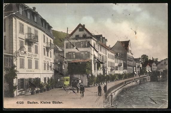 Cartoline postali: Baden, Strassenpartie an den Kleinen B – Usato da Berlin venduto da bartko-reher