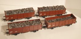 Liliput SBB Güterwagenset beladen mit Metallschrott H0/DC