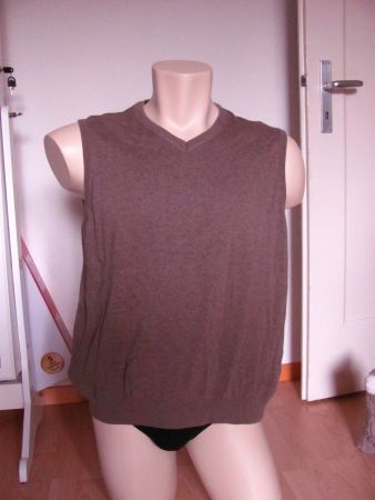 Gebrauchter Herren Pullunder Gr.XL Taupe