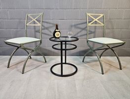 Pierre Vandel Paris Chair, Stuhlset. Eisen-Stuhl France 1970