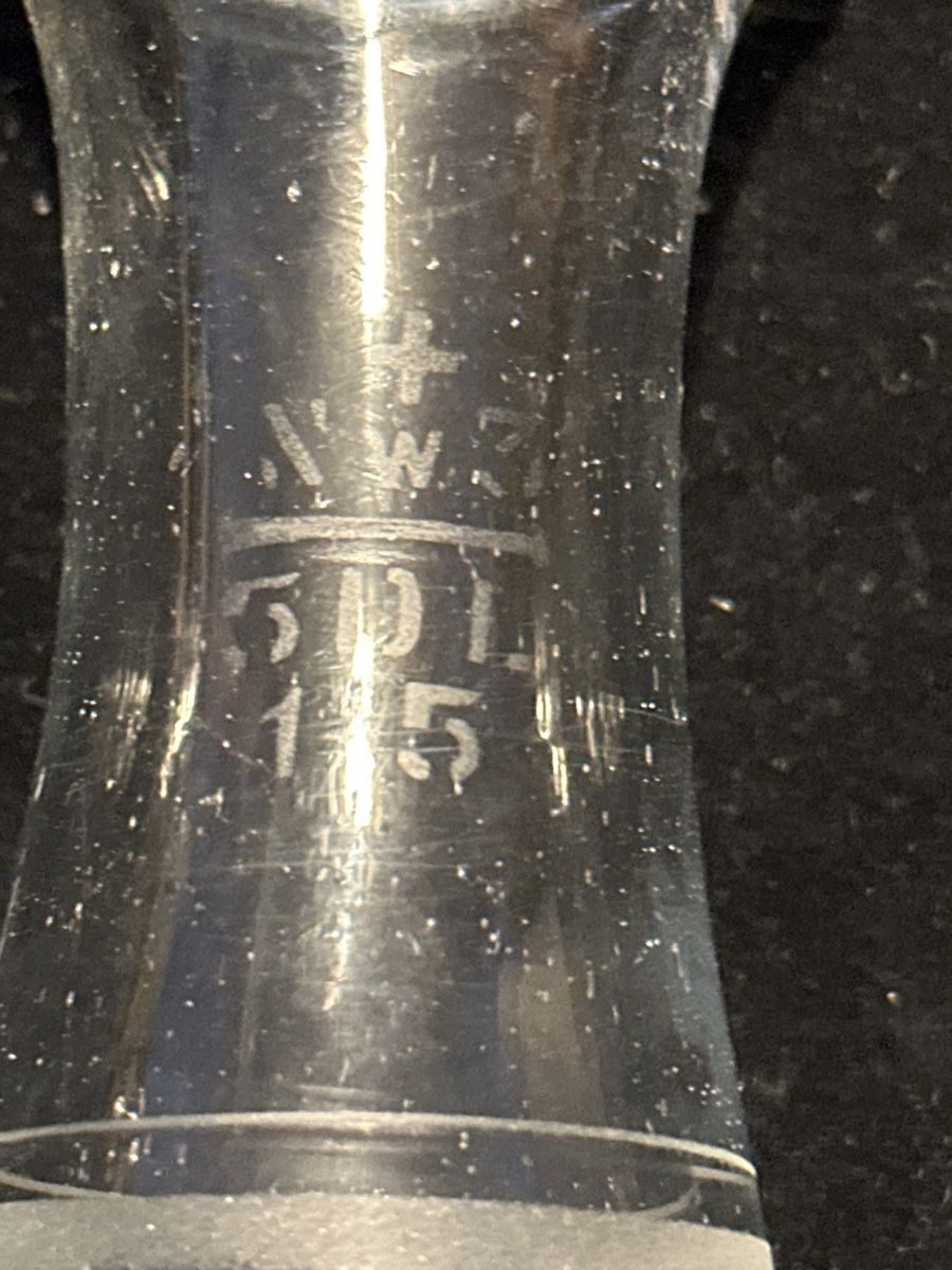 Glasi Hergiswil Caraffe: Antike Glas Karaffe 0.5 Liter,  Nw3, 1915 – Usato da Zürich venduto da Chaeffeler 1