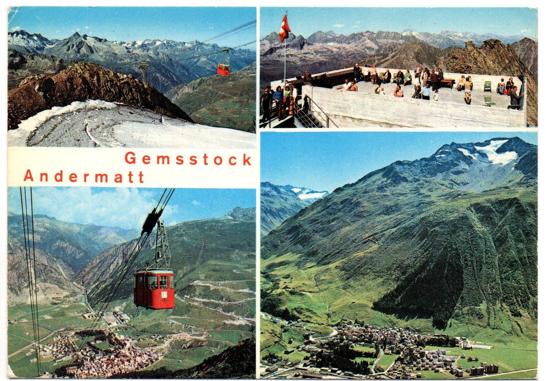 Cartoline postali: ANDERMATT Luftseilbahn Gemsstock – Usato da Jona venduto da philajona