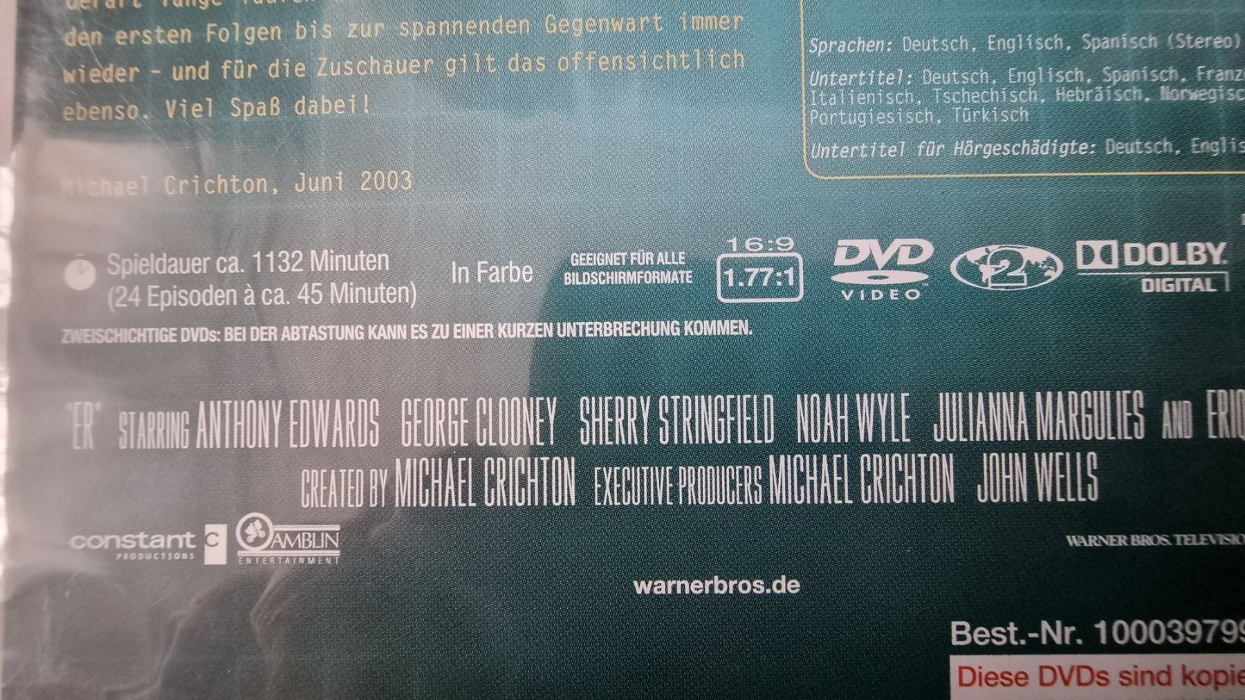 Tous les DVDs: DVD ER Staffel 1 – D'occasion à Oetwil am See par fineli2 1