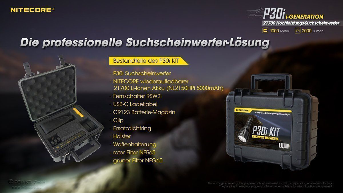 Lampen: NiteCore Hochleistungsleuchte P30i – Neu und originalverpackt aus Grüningen von Prolumin 9