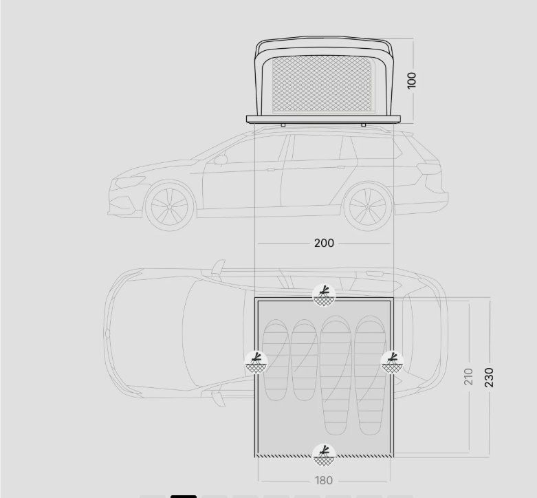 Tende : Dachzelt Qeedo Hybrid 3+ – Usato da St. Gallen venduto da nic_6x6q 2