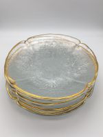 Finnisch Design Glass Dessert Set 1 Schale + 7 Teller, 70er