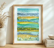 Aquarell Print Abstrakt - 14.5 x 20.5cm
