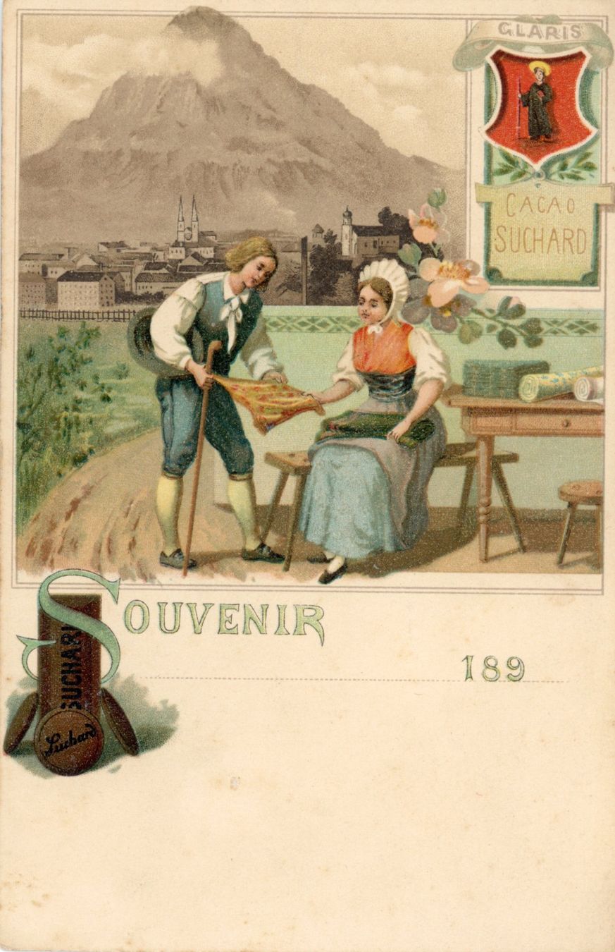 Cartoline postali: Glarus   GL          um 1899 – Usato da Brig venduto da Valcards54